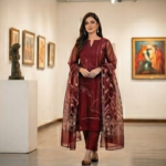 Burgundy Blaze Trouser Suit