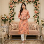 Coral Petal Trouser Suit